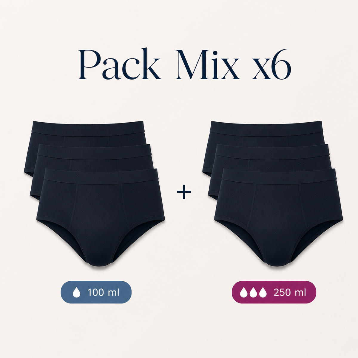 Pack Mix X6 NOIR pour HOMME Qova
